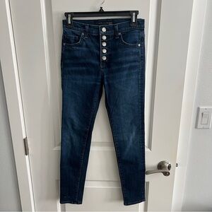Veronica Beard Kate Skinny Jeans Button Fly in Midnight Wash (sz 25/0)